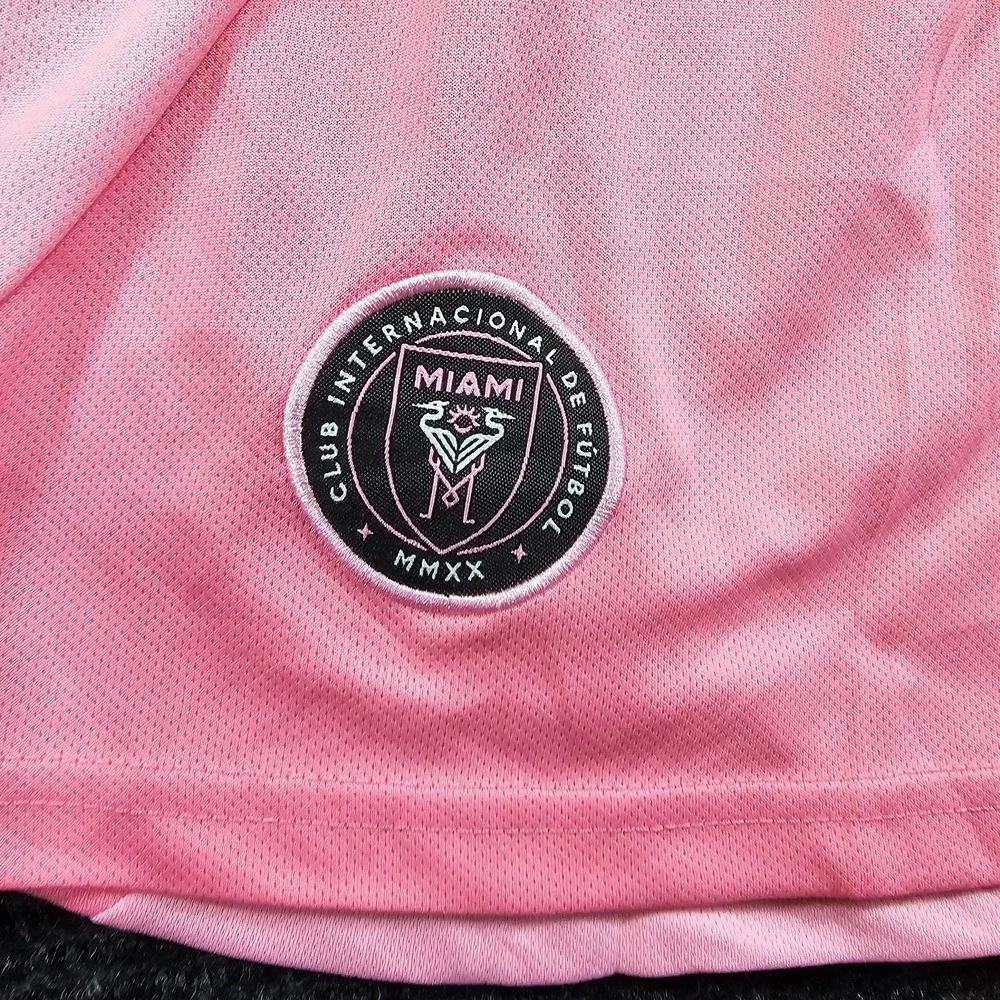 Inter Miami CF Mens Large Pink Athletic Soccer Shorts Elastic Waist Logo MLS